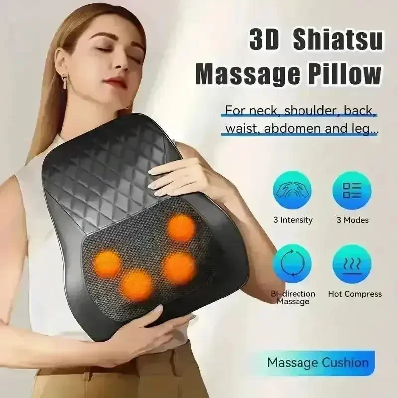 Heated 3D Kneading Massage Pillow - Image 6