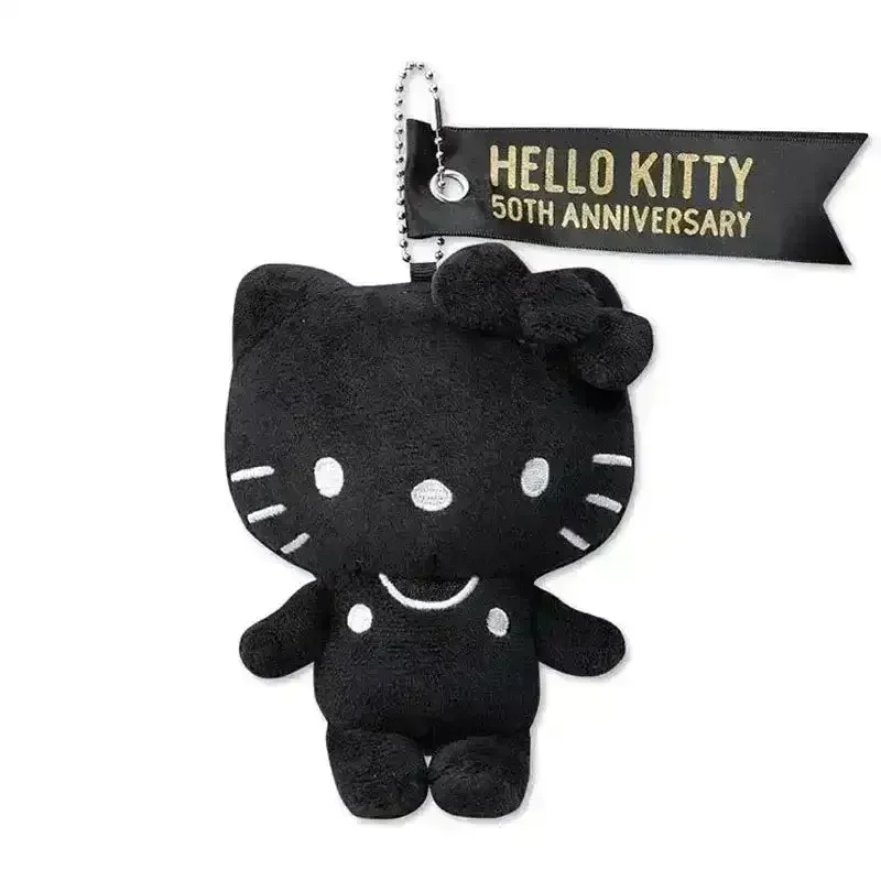 Hello Kitty 50th Anniversary B&W Plush Keychain - Image 3
