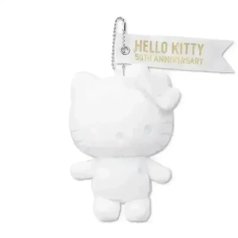 Hello Kitty 50th Anniversary B&W Plush Keychain - Image 4