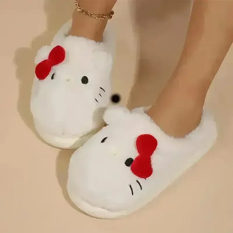 Hello Kitty Fur Plush Slippers - Image 5