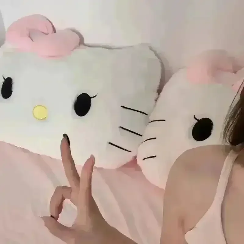 Hello Kitty White & Pink Head Pillow - Image 2