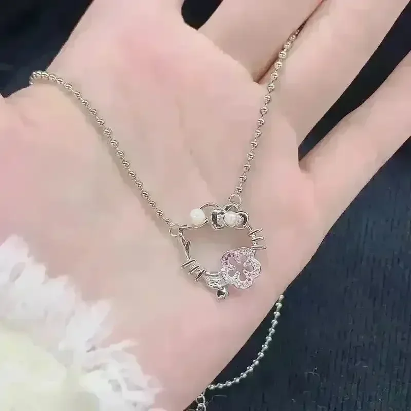 Hello Kitty Peach Blossom Silver Toned Necklace - Image 5