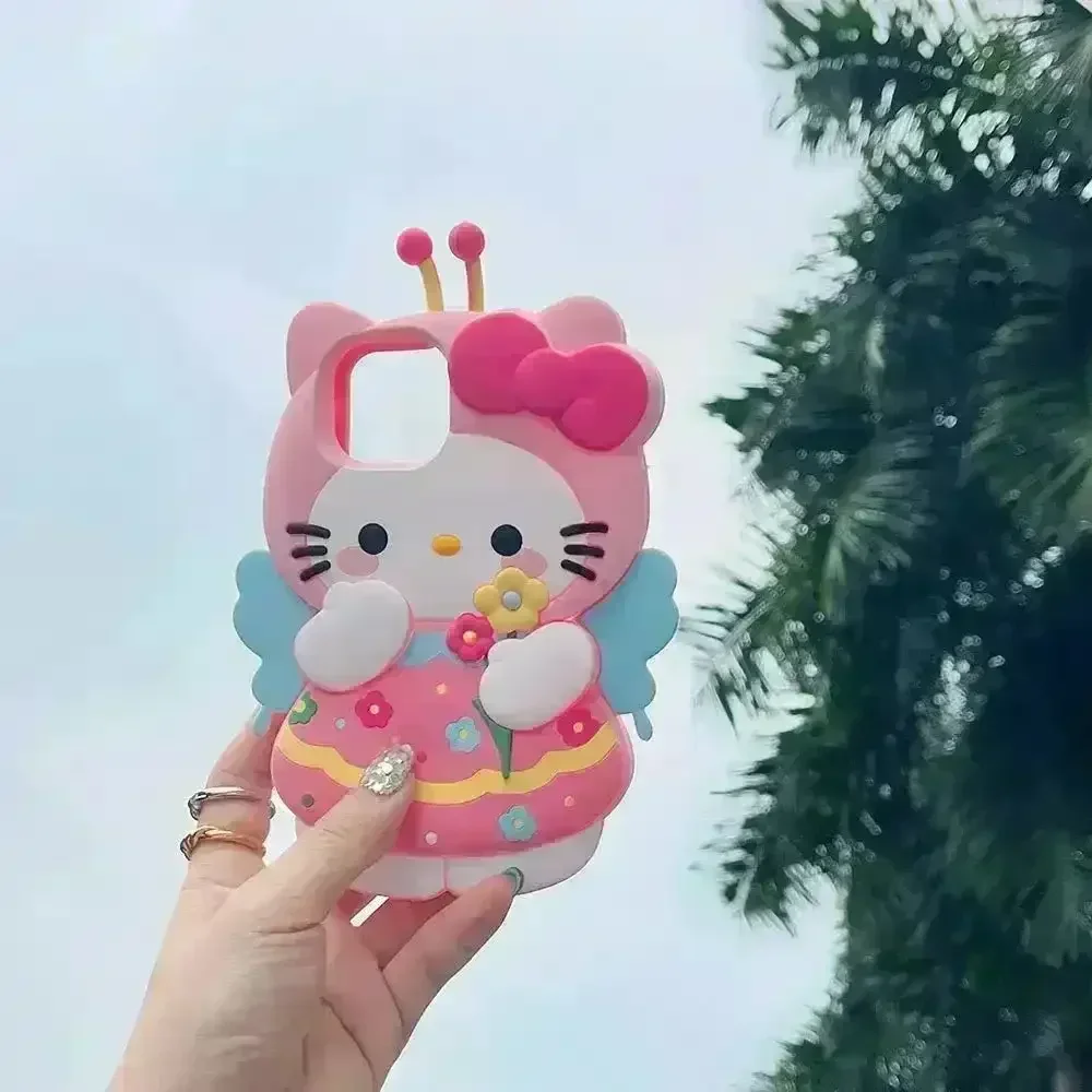 Hello Kitty Pink Bee Stereoscopic Phone Case (For iPhones) - Image 7