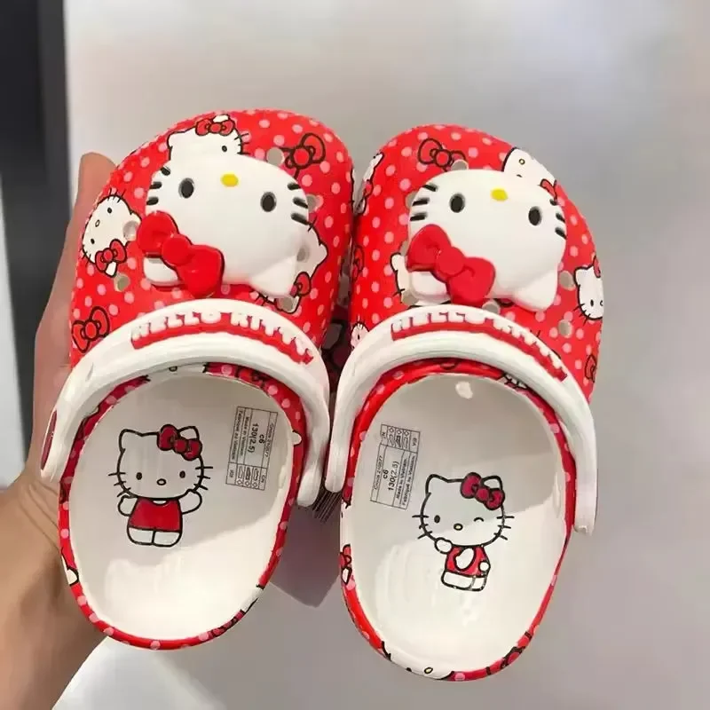 Hello Kitty Red & White Clogs - Image 2