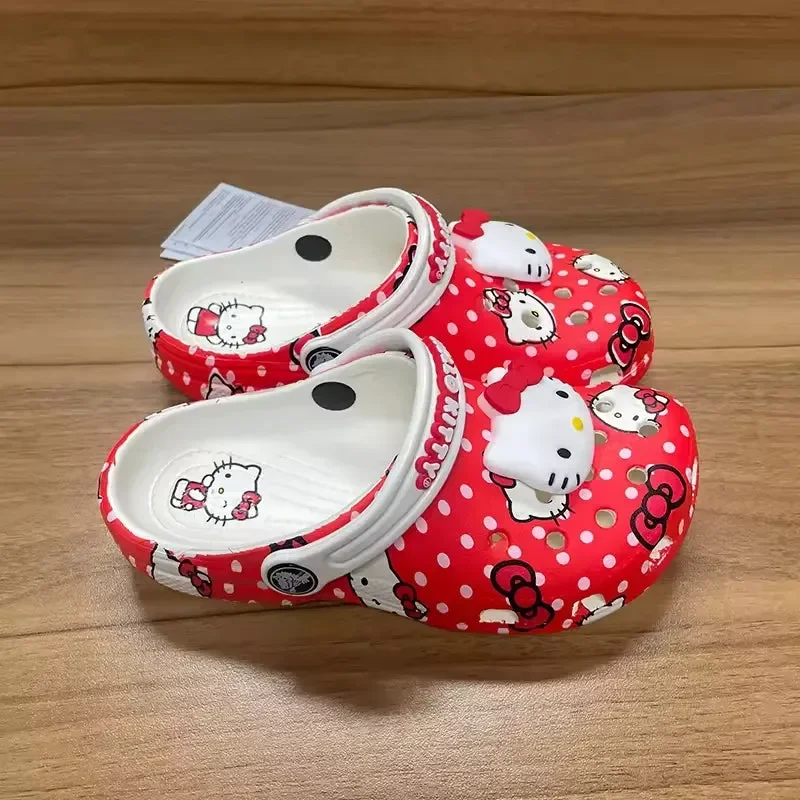 Hello Kitty Red & White Clogs - Image 5