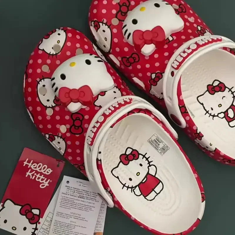Hello Kitty Red & White Clogs - Image 8