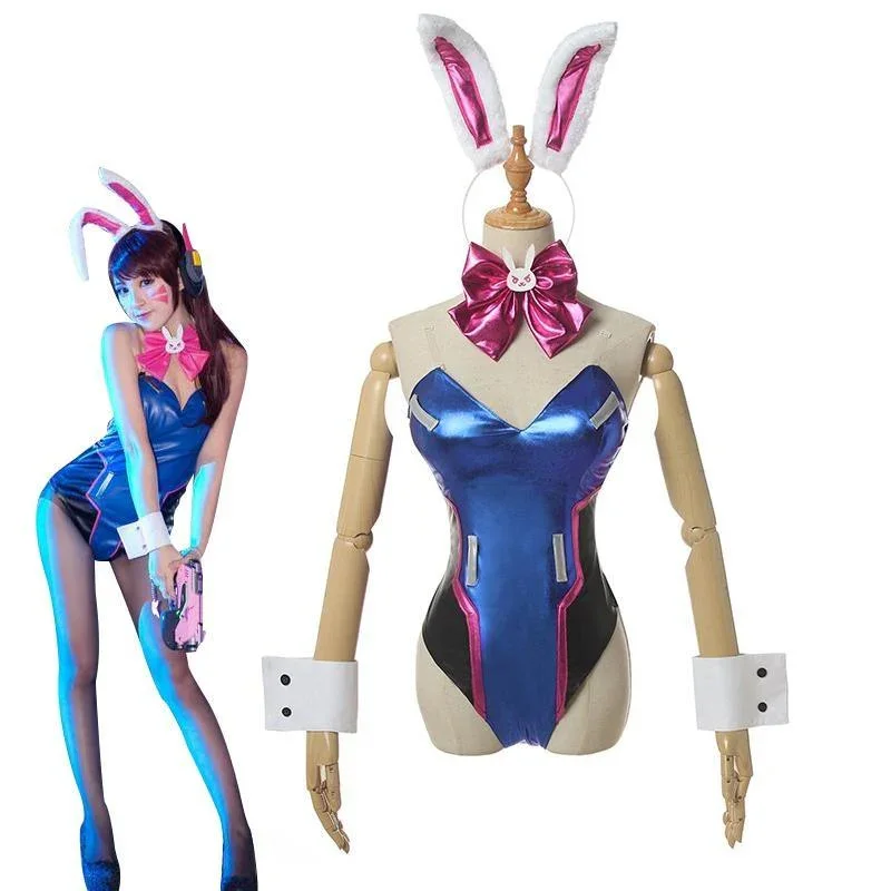 Holographic D.Va Gamer Bunny Cosplay Set - Image 14
