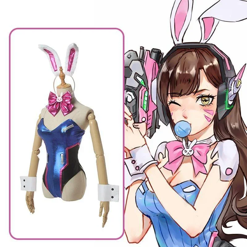 Holographic D.Va Gamer Bunny Cosplay Set - Image 3