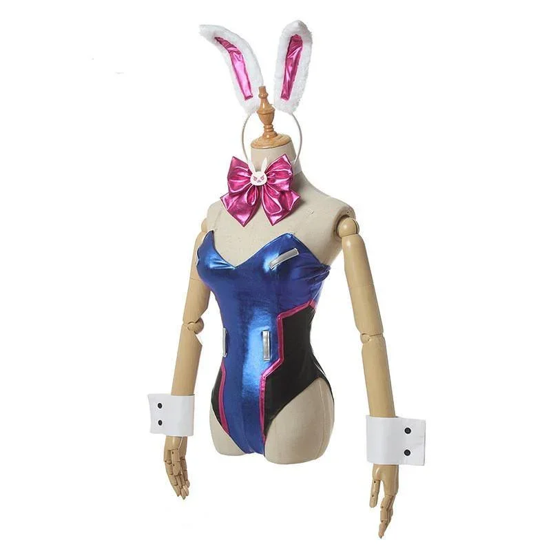 Holographic D.Va Gamer Bunny Cosplay Set - Image 4