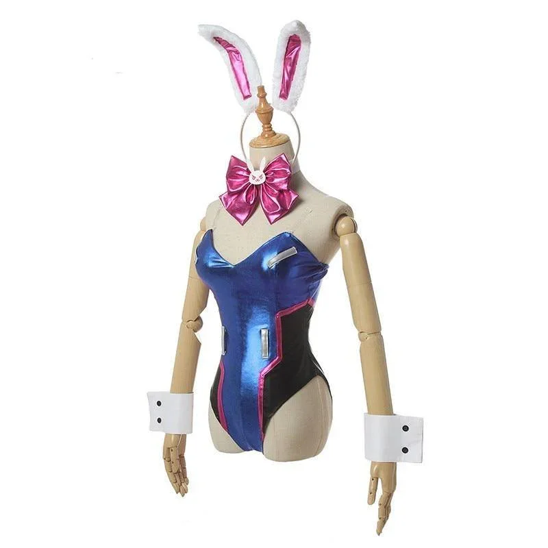 Holographic D.Va Gamer Bunny Cosplay Set - Image 6