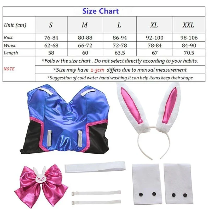Holographic D.Va Gamer Bunny Cosplay Set - Image 7