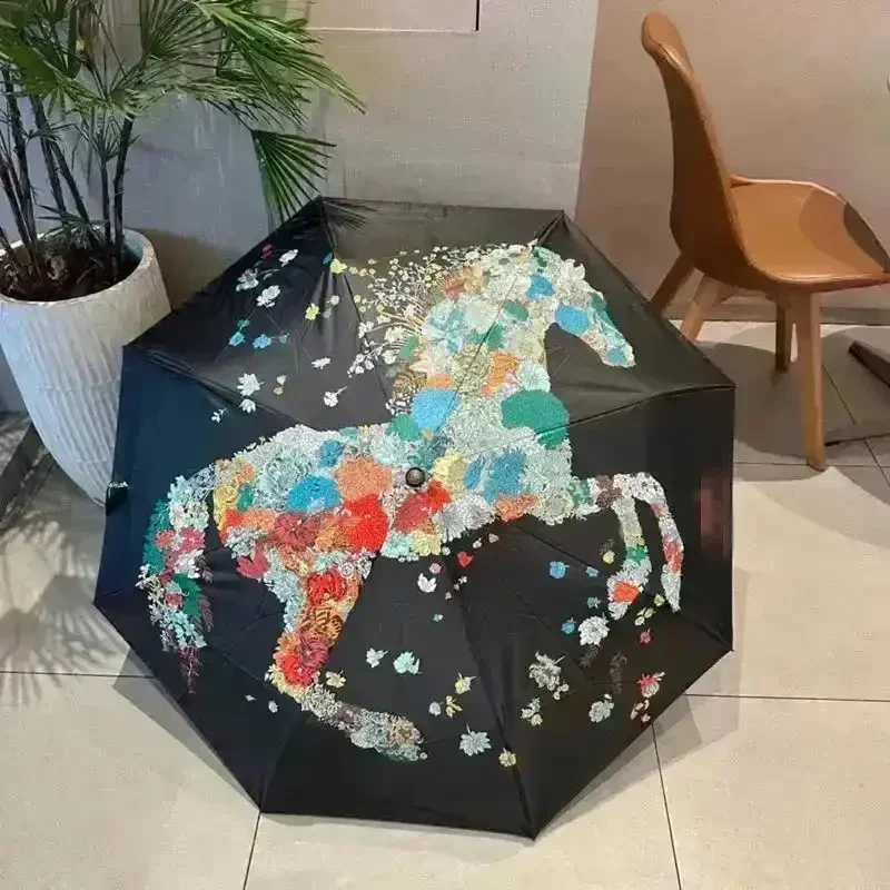 Horse Carriage Luxury Designer Umbrella - Image 12
