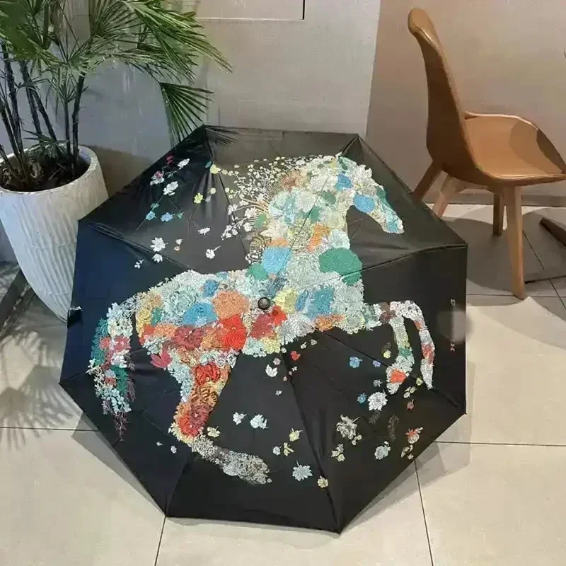 Horse Carriage Luxury Designer Umbrella - Image 19