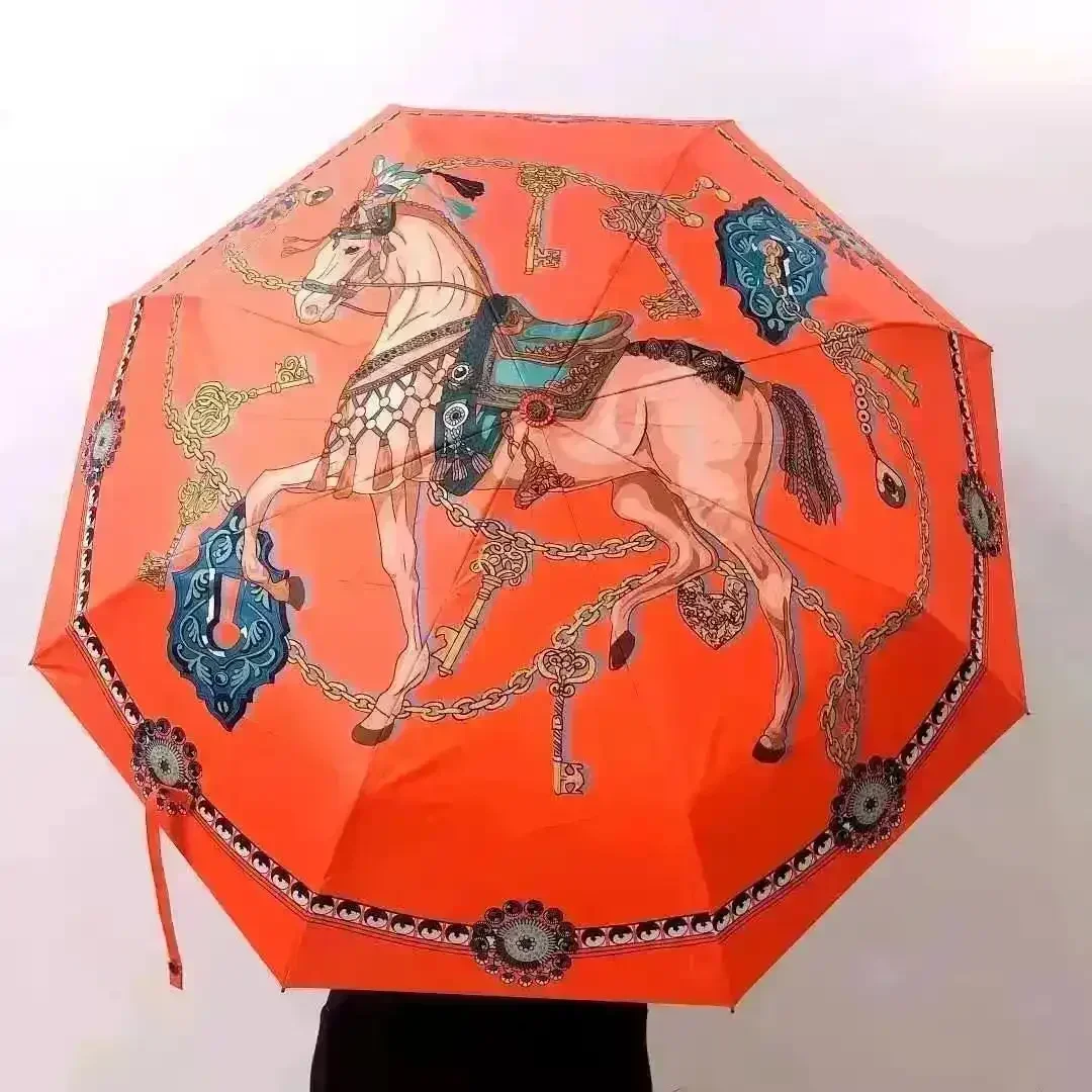 Horse Carriage Luxury Designer Umbrella - Image 2