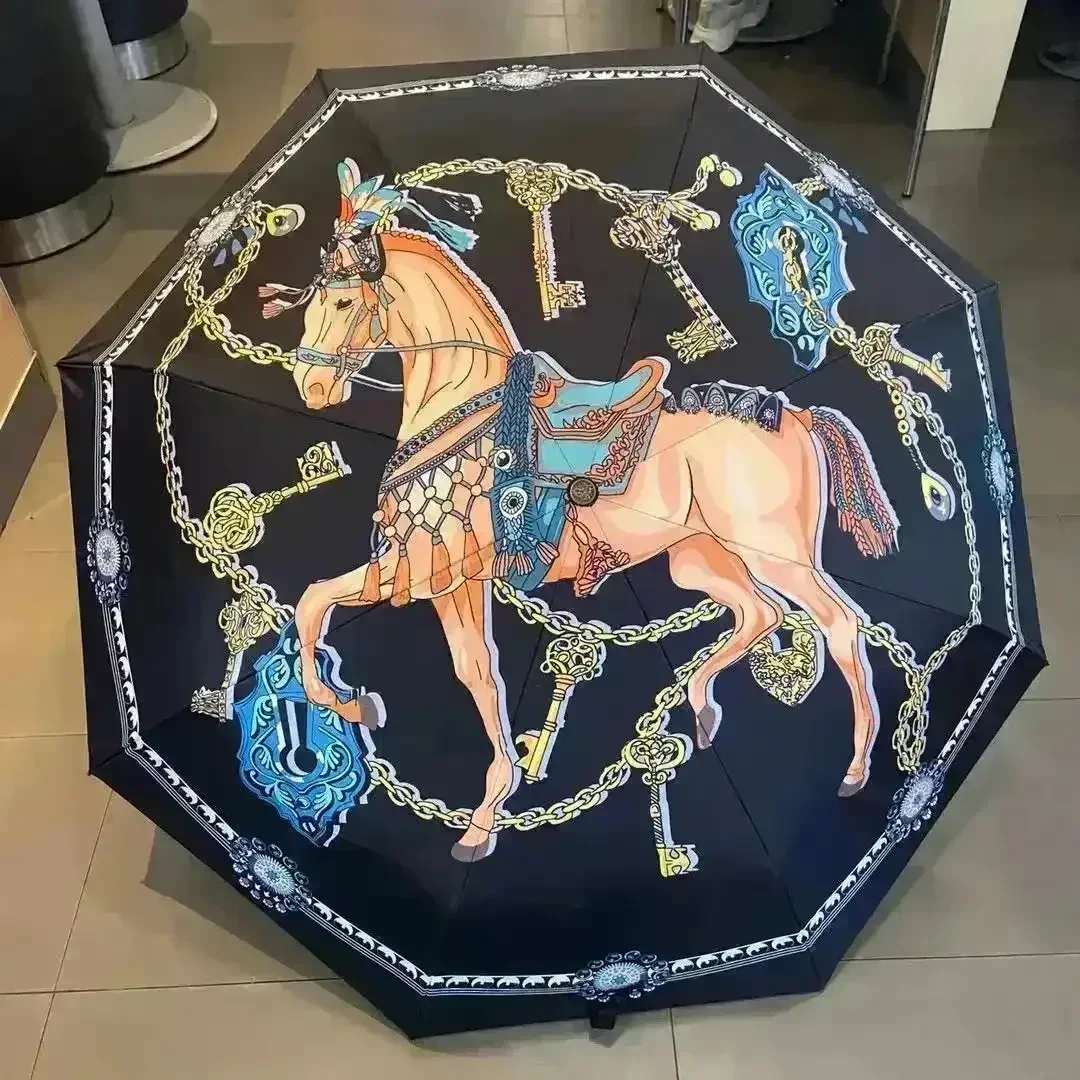 Horse Carriage Luxury Designer Umbrella - Image 4