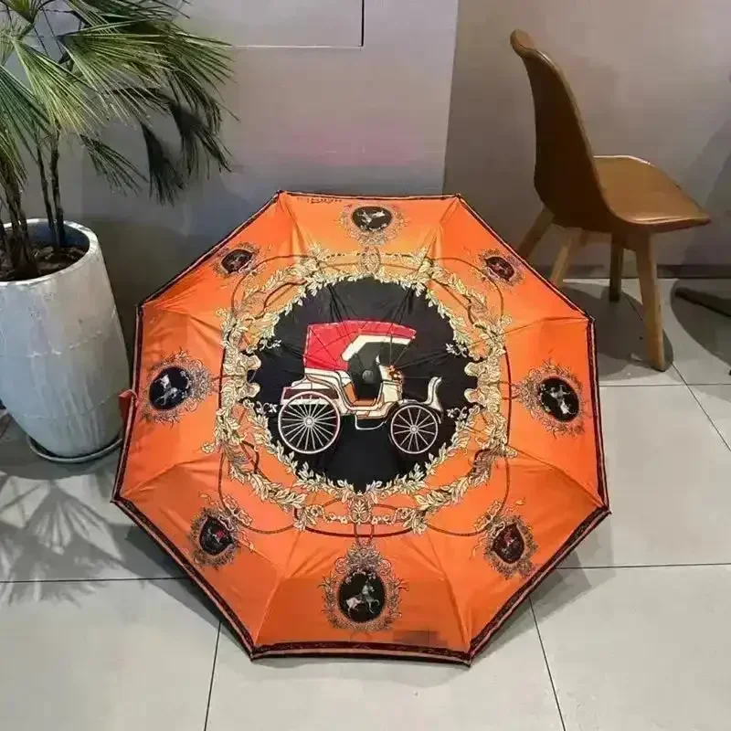 Horse Carriage Luxury Designer Umbrella - Image 9