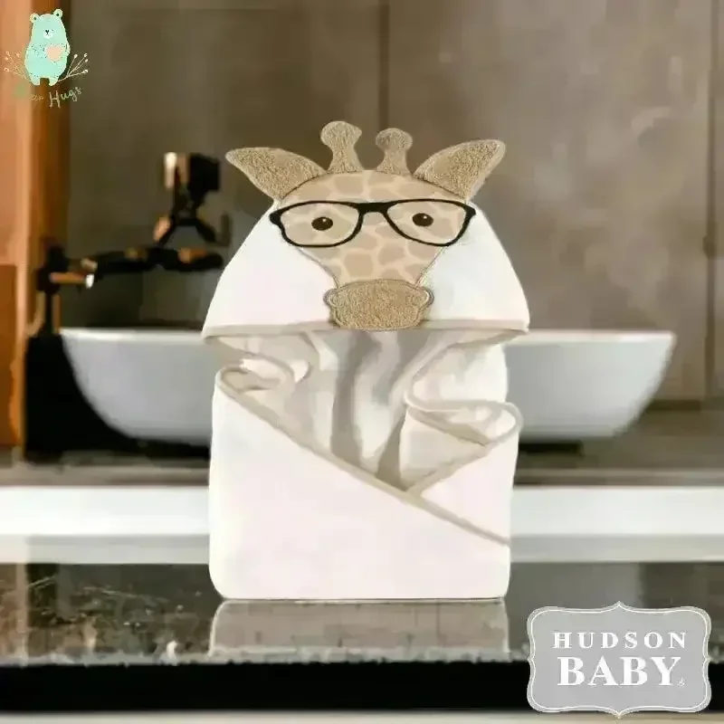 Hudson Baby Hooded Towel (Giraffe) - Image 2