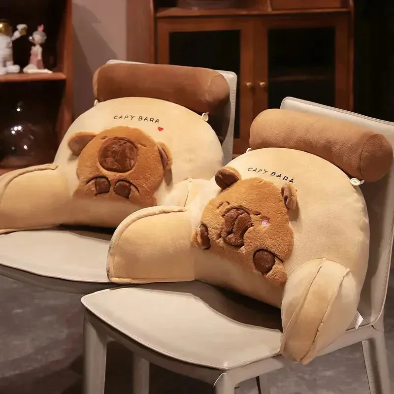 Capybara Cushion Plush Backrest Seat