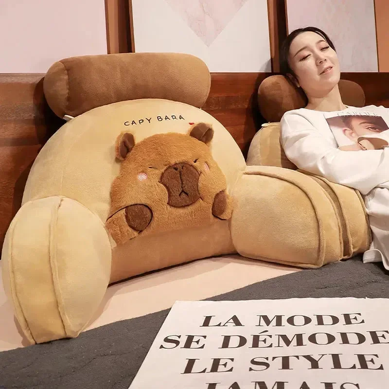 Capybara Cushion Plush Backrest Seat - Image 4