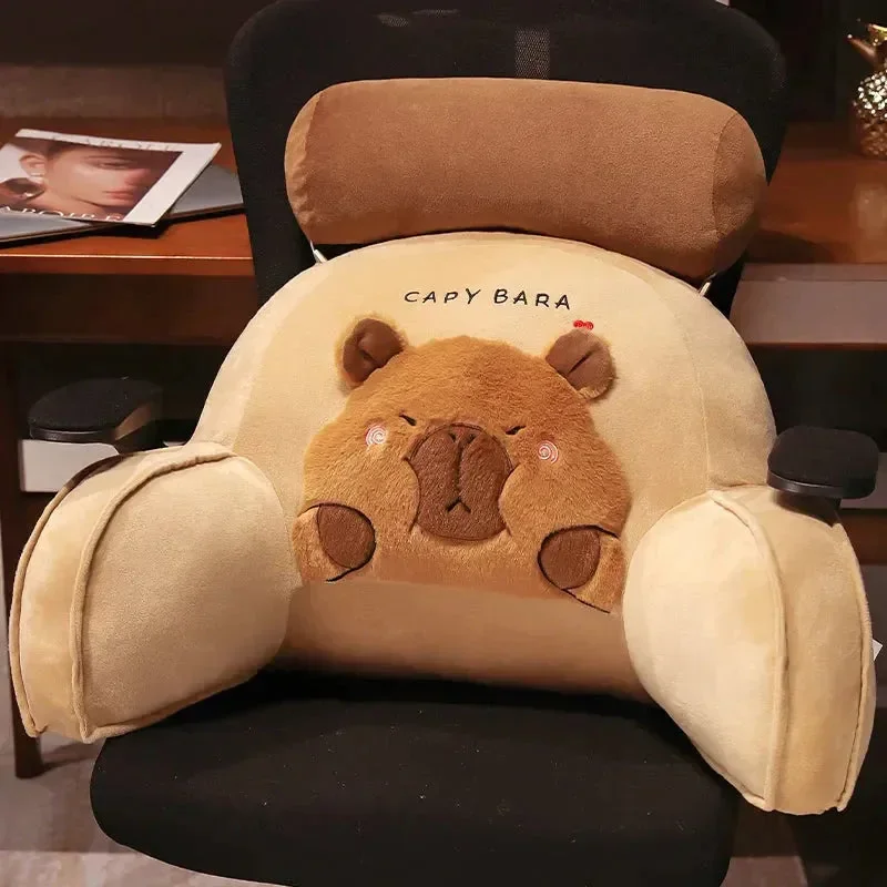 Capybara Cushion Plush Backrest Seat - Image 6