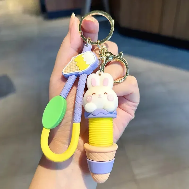 Ice Cream Bunny Expandable Keychain - Image 3