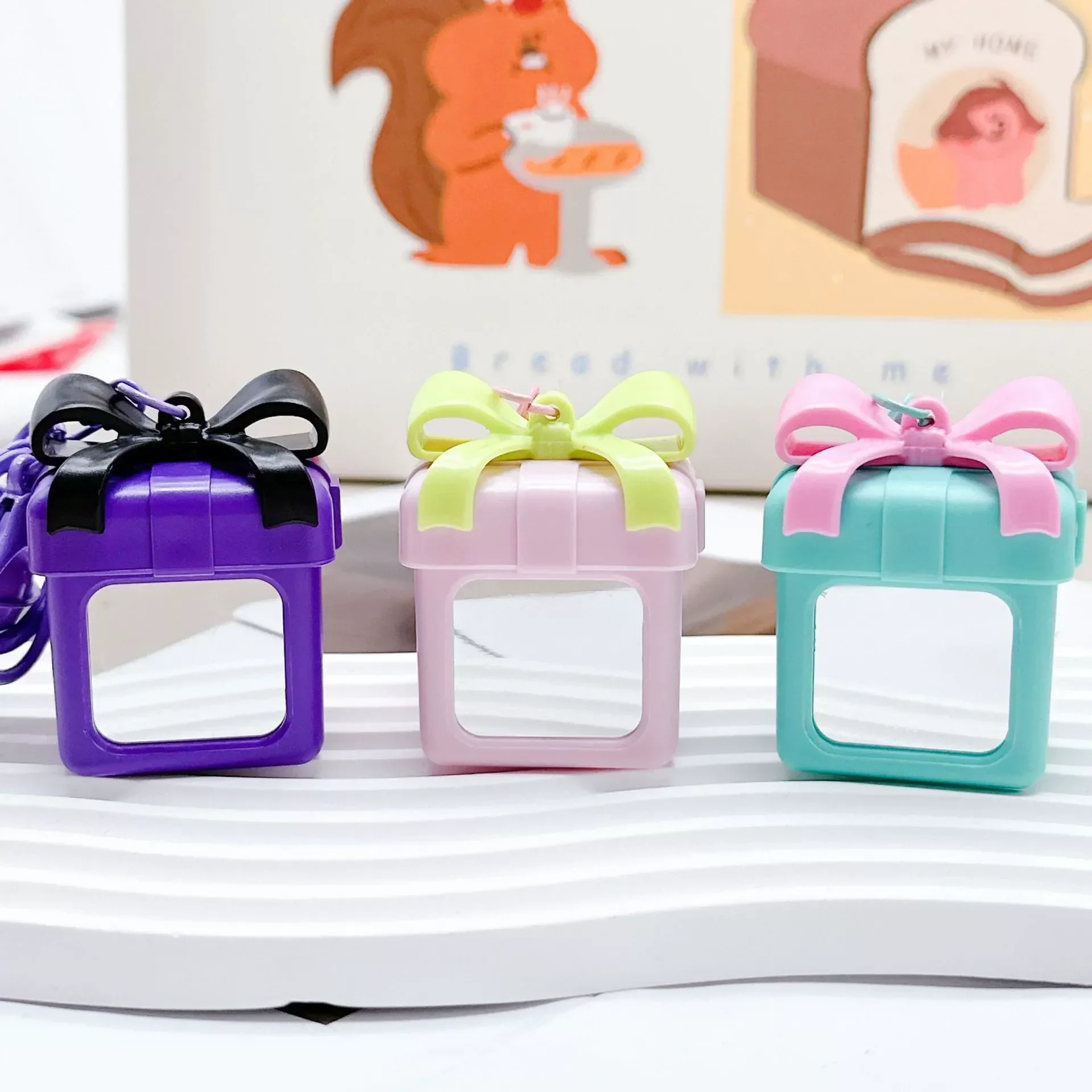Illuminated Beary Gift Box Keychain - Image 3