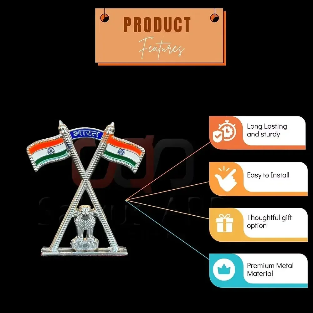 Indian Flag Patriotic Cross Decor Piece - Image 3