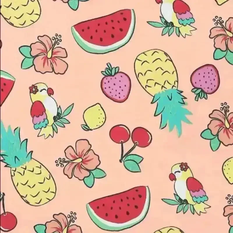 Kids Fruit Print One-Shoulder Shift Dress - Image 3