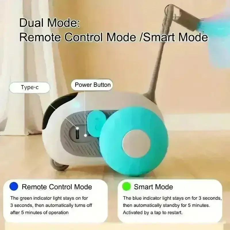 Interactive Dual-Mode Cat Teasing Toy Car - Image 10