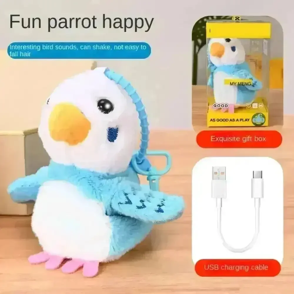 Interactive Squawking Parrot Plush Keychain - Image 7