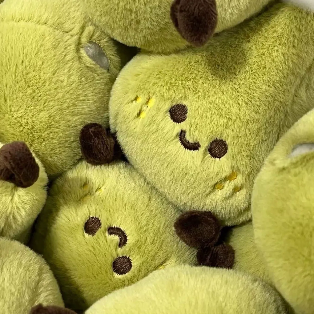 JC Ultimate Squishy Green Pear Plush Keychain - Image 4