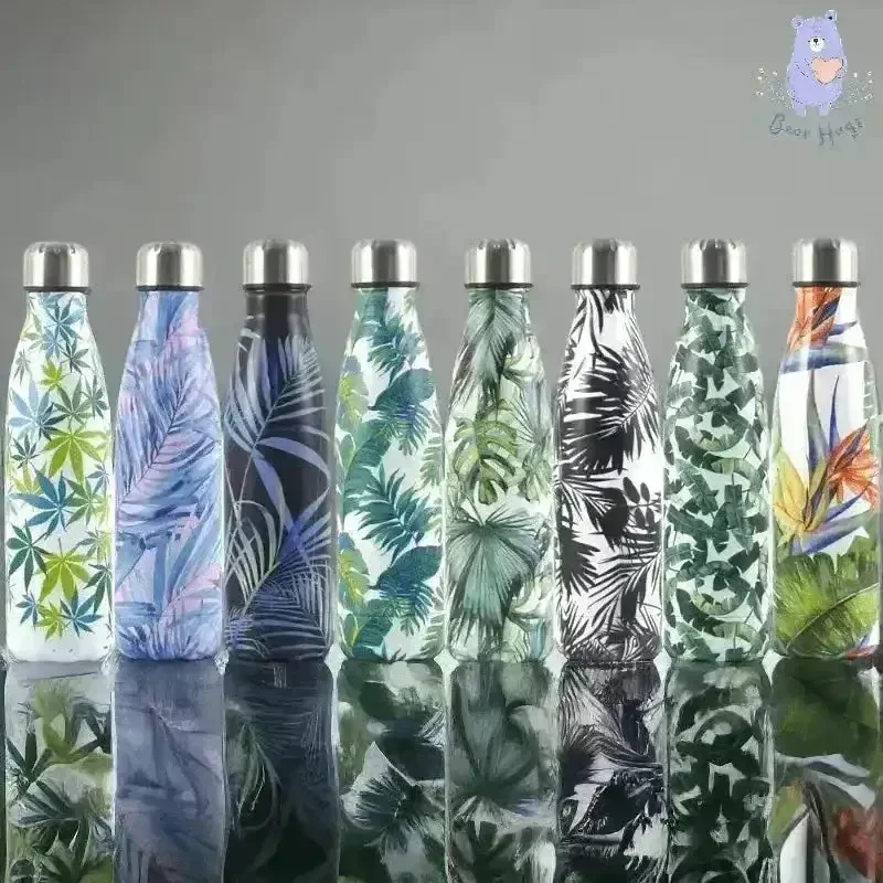 Jungle Leaves Cola Metal Water Bottle (500 ml)