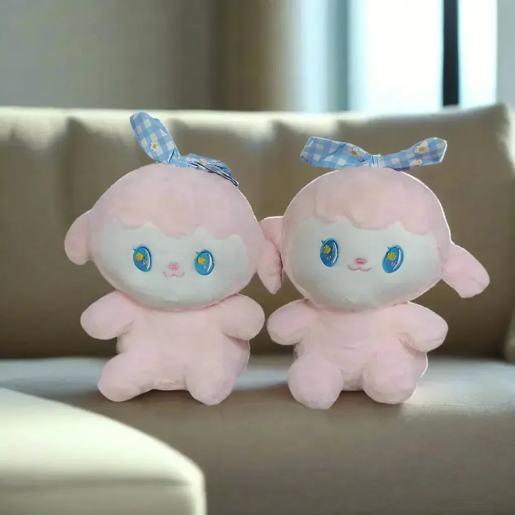 Kawaii Bow Sheep Plush Toy (25 cm) - Image 2