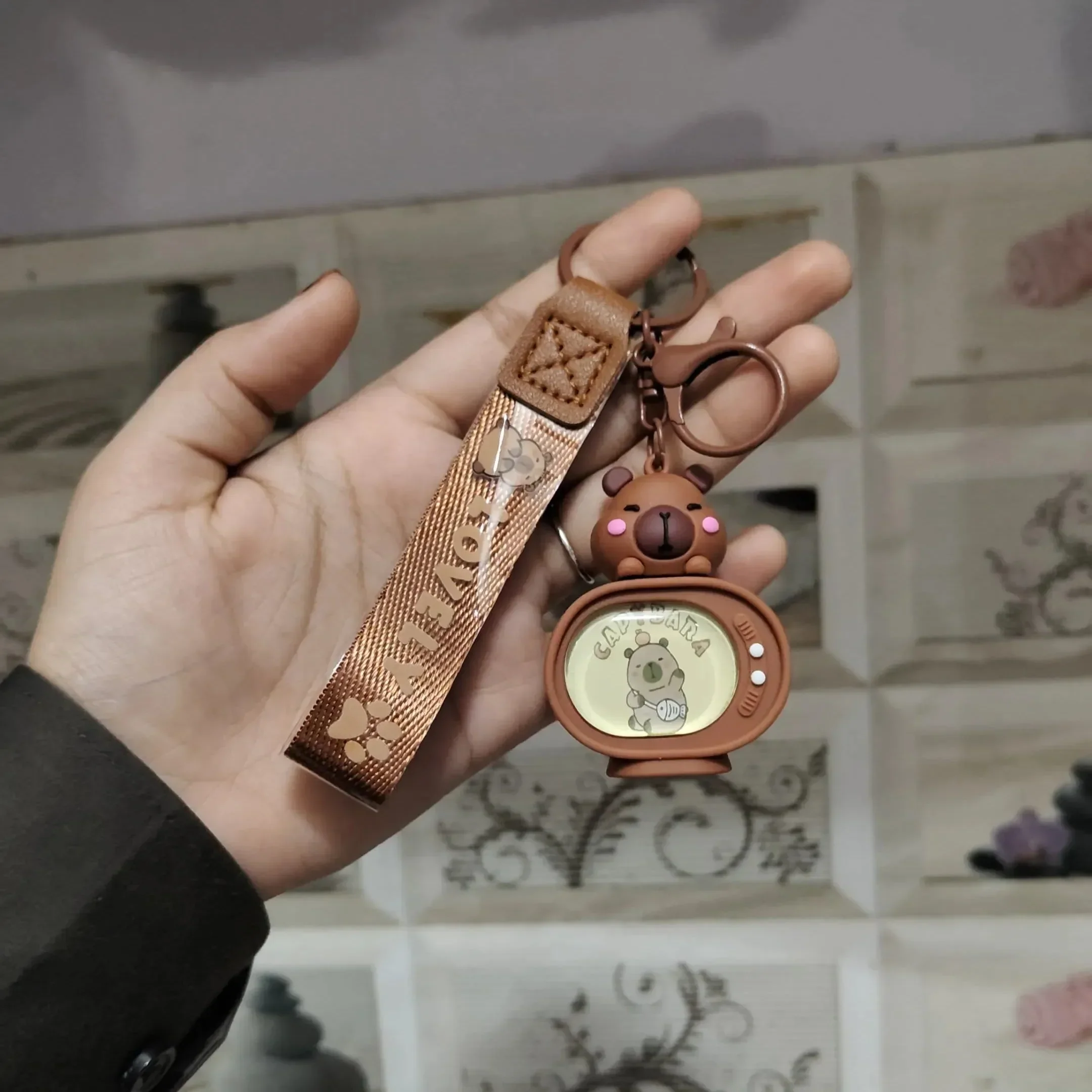 Kawaii Capybara 3D TV Keychain - Image 6