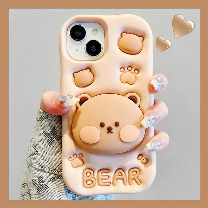 Kawaii Chubby Bear Phone Case (for iPhones) - Image 2