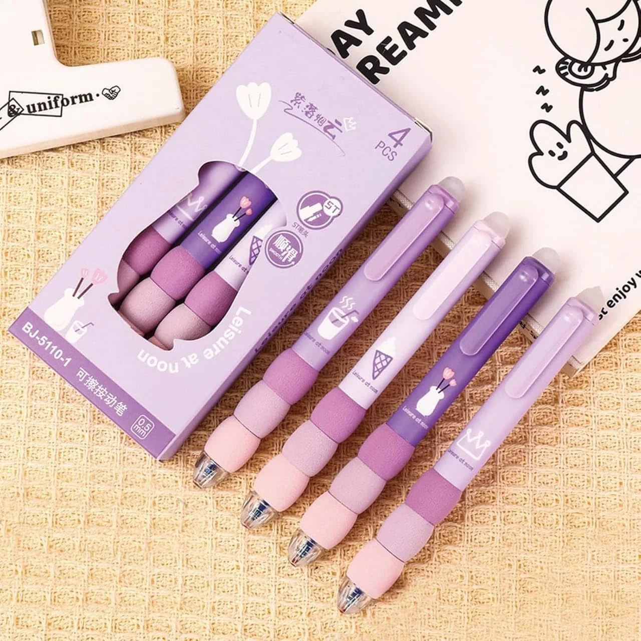 Kawaii Cloud Grip Erasable Gel Pen - Image 2
