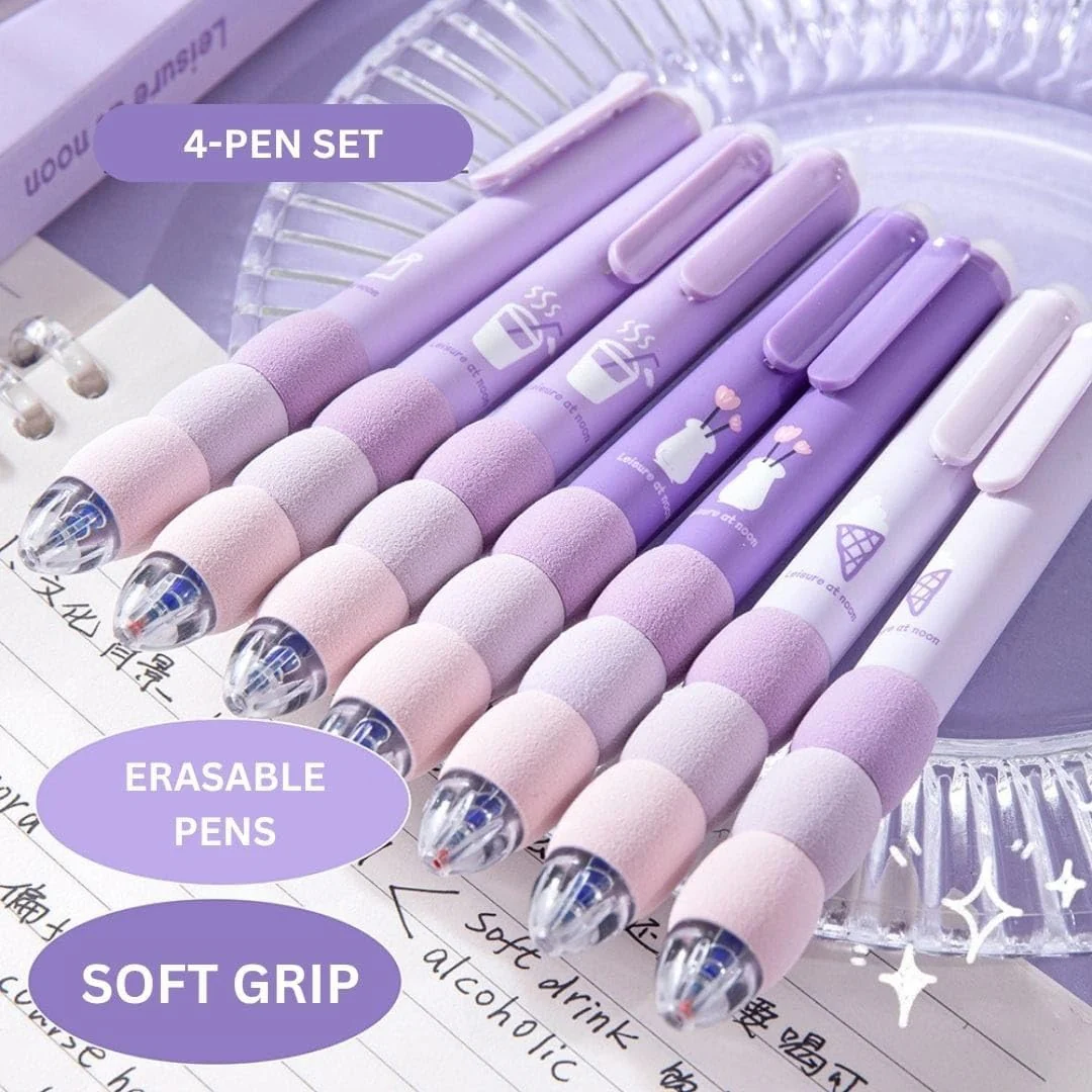 Kawaii Cloud Grip Erasable Gel Pen - Image 3