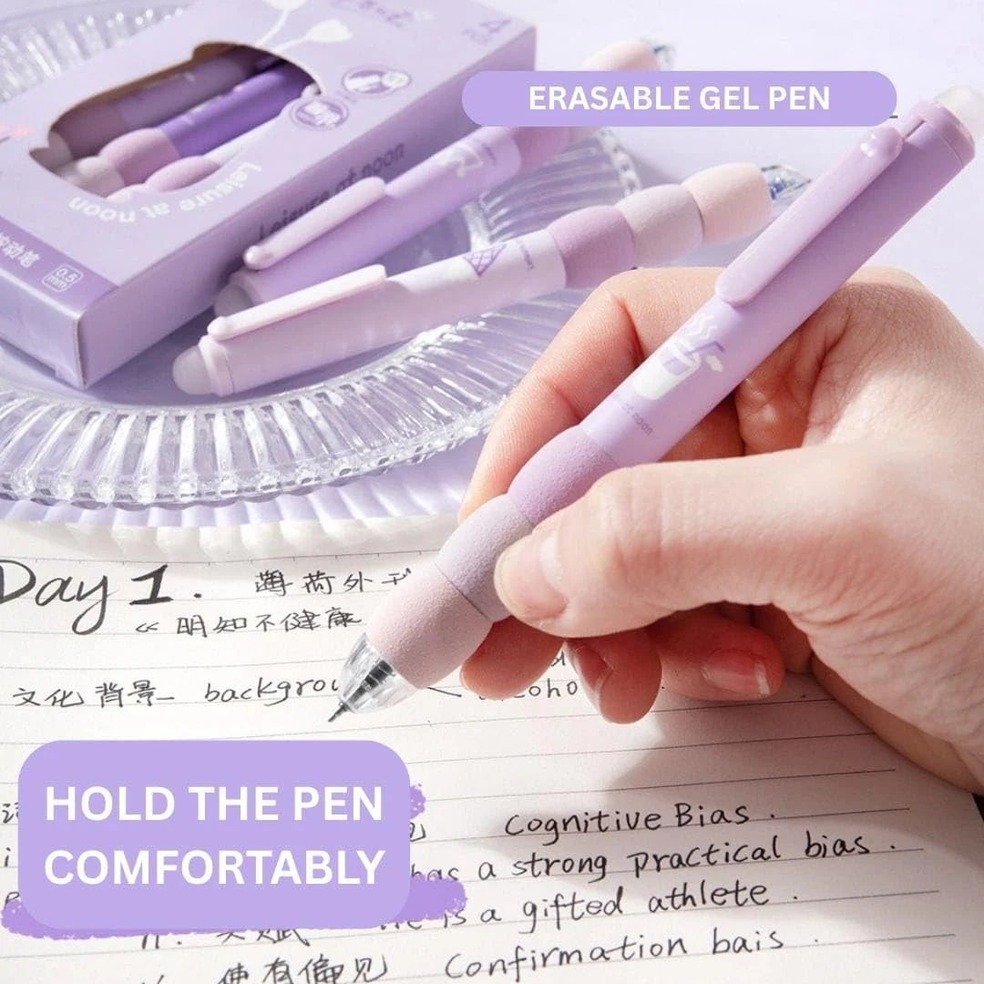 Kawaii Cloud Grip Erasable Gel Pen - Image 4