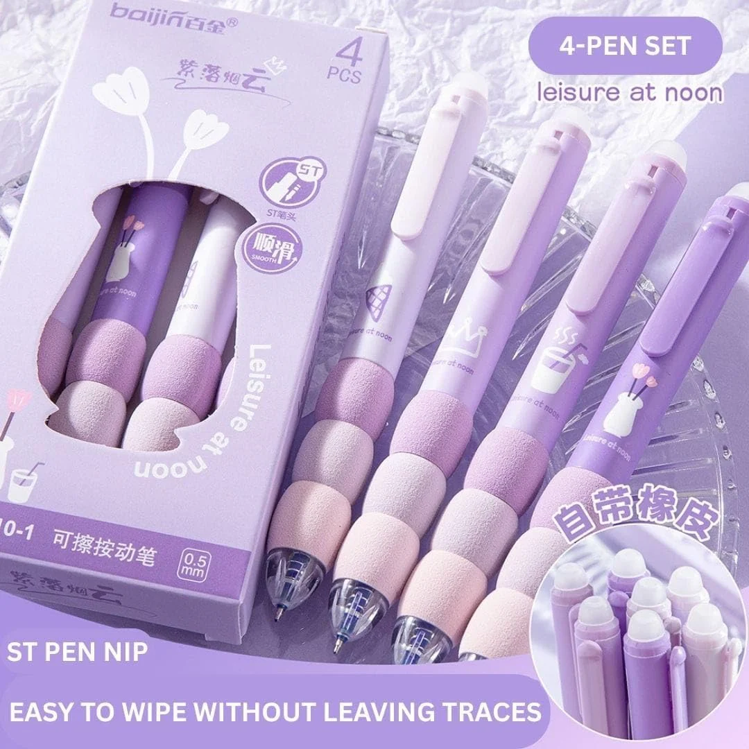 Kawaii Cloud Grip Erasable Gel Pen - Image 5