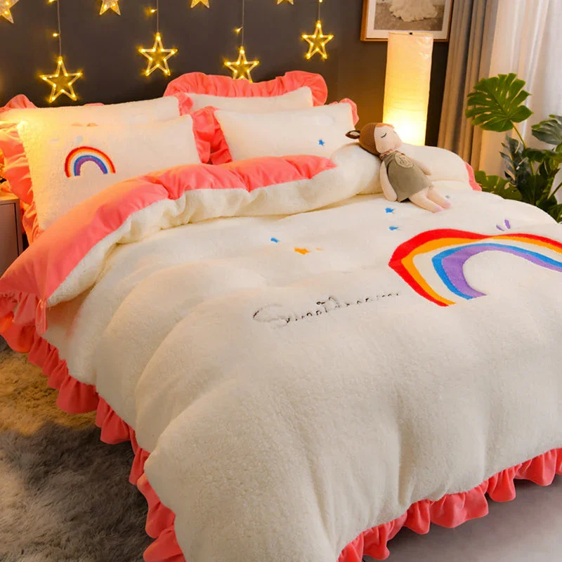 Kawaii Rainbow Burst Bedding Set