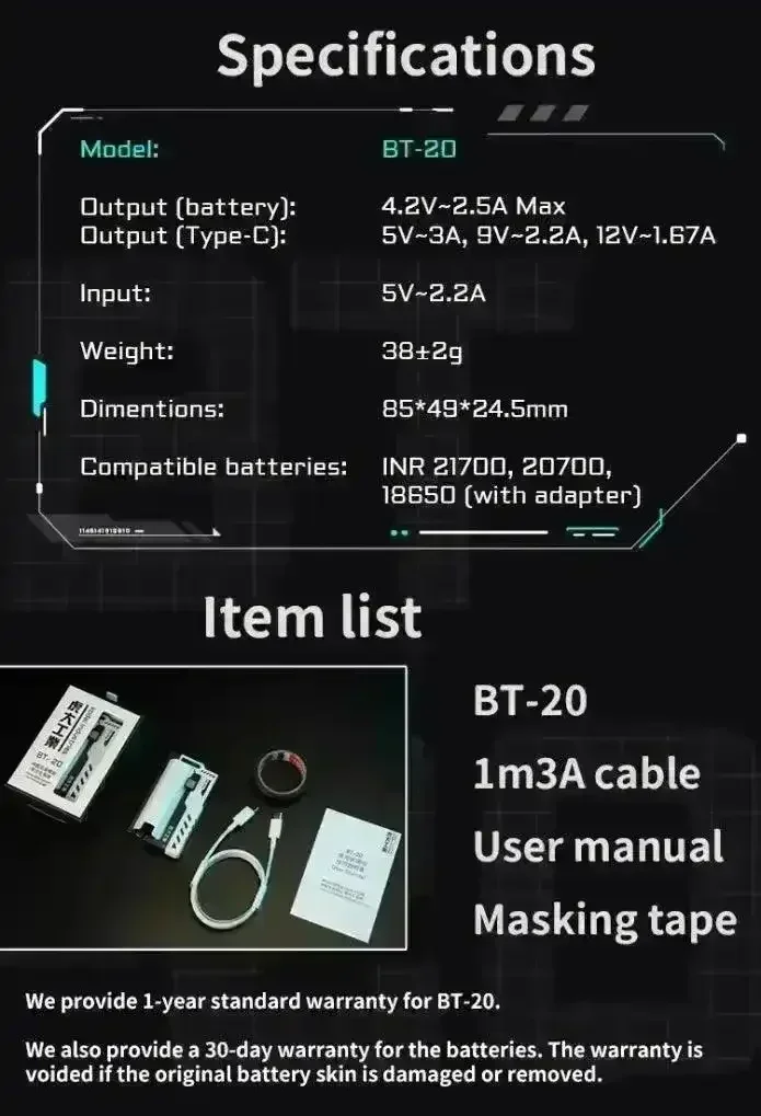 Kodai BT-20 Rechargeable Battery Power Bank - Image 9