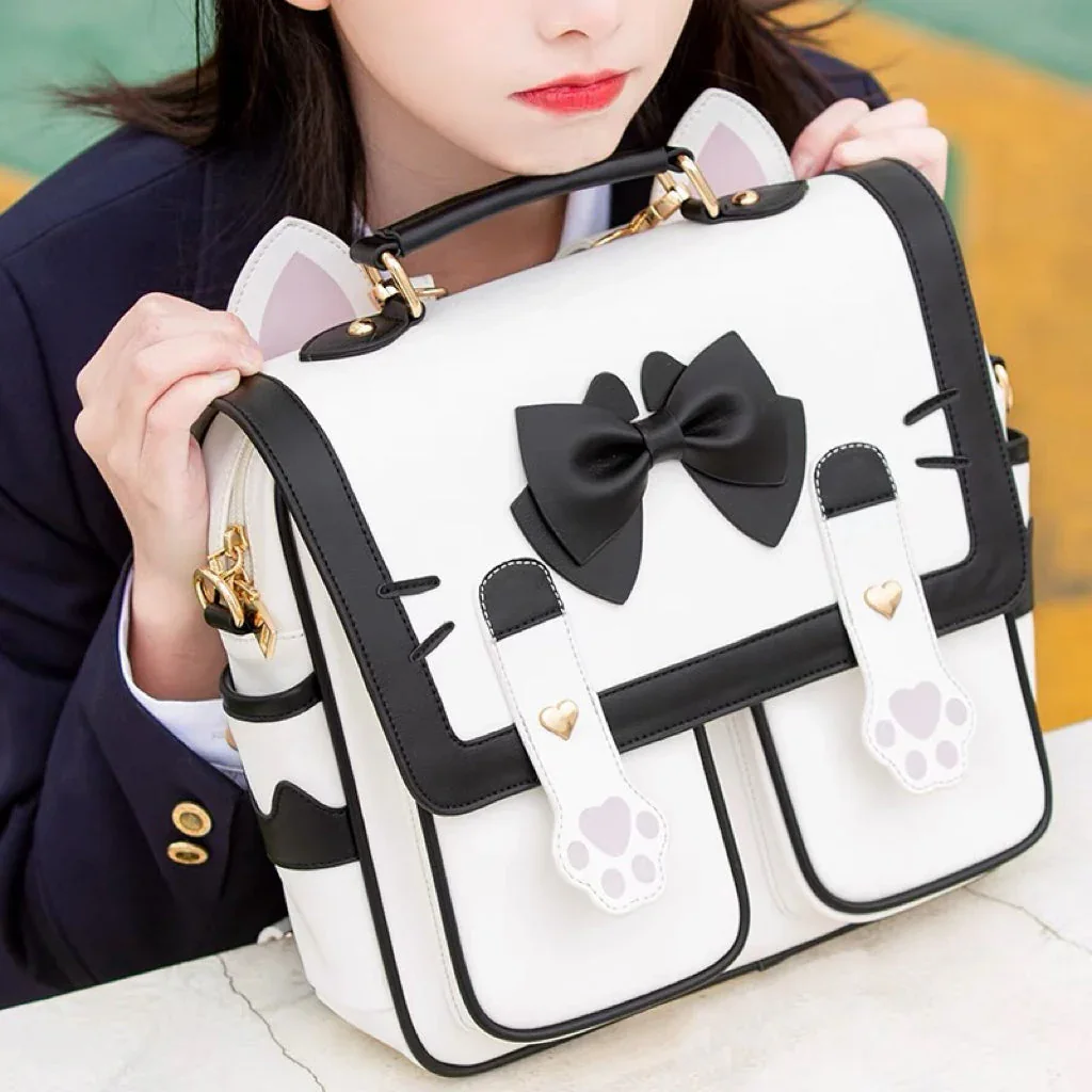 Korean Style Cat Paw School Bag - Image 6