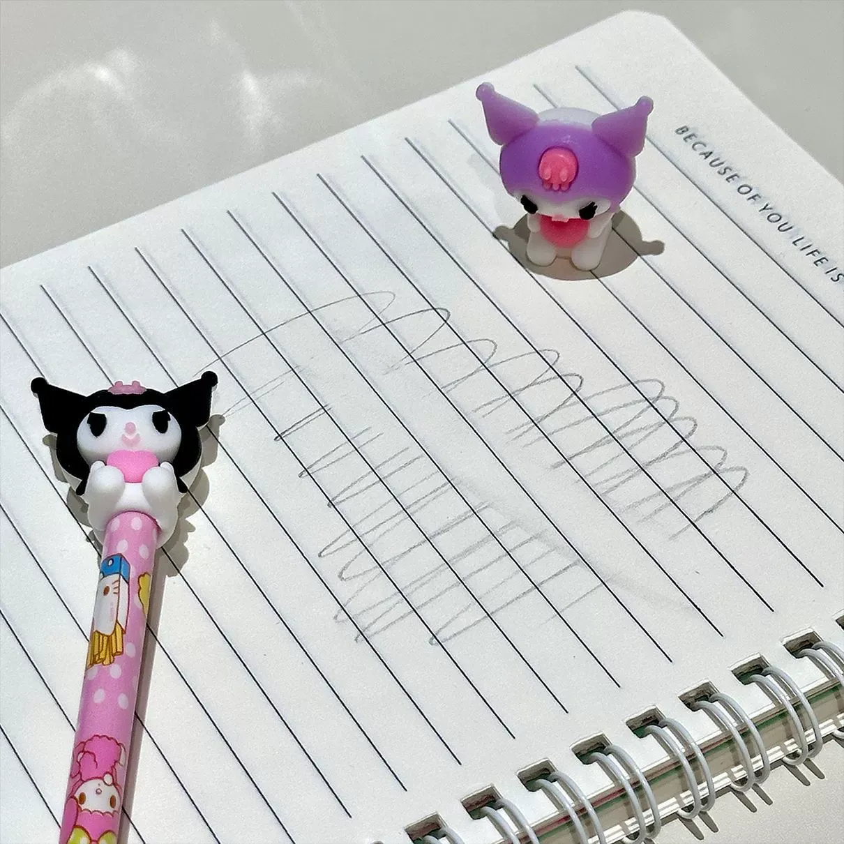 Kuromi 2-in-1 Eraser & Pencil Protective Cap - Image 4