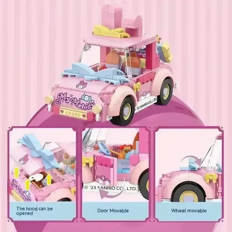 Kuromi & My Melody Car Building Blocks - Image 3