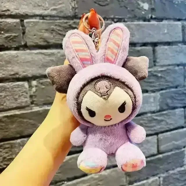 Kuromi Bunny Plush Keychain - Image 2