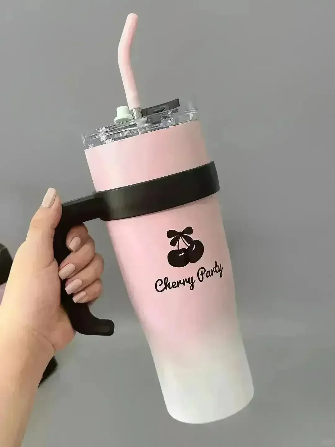 Kuromi Cherry Insulated Water Bottle (1200 ml) - Image 4