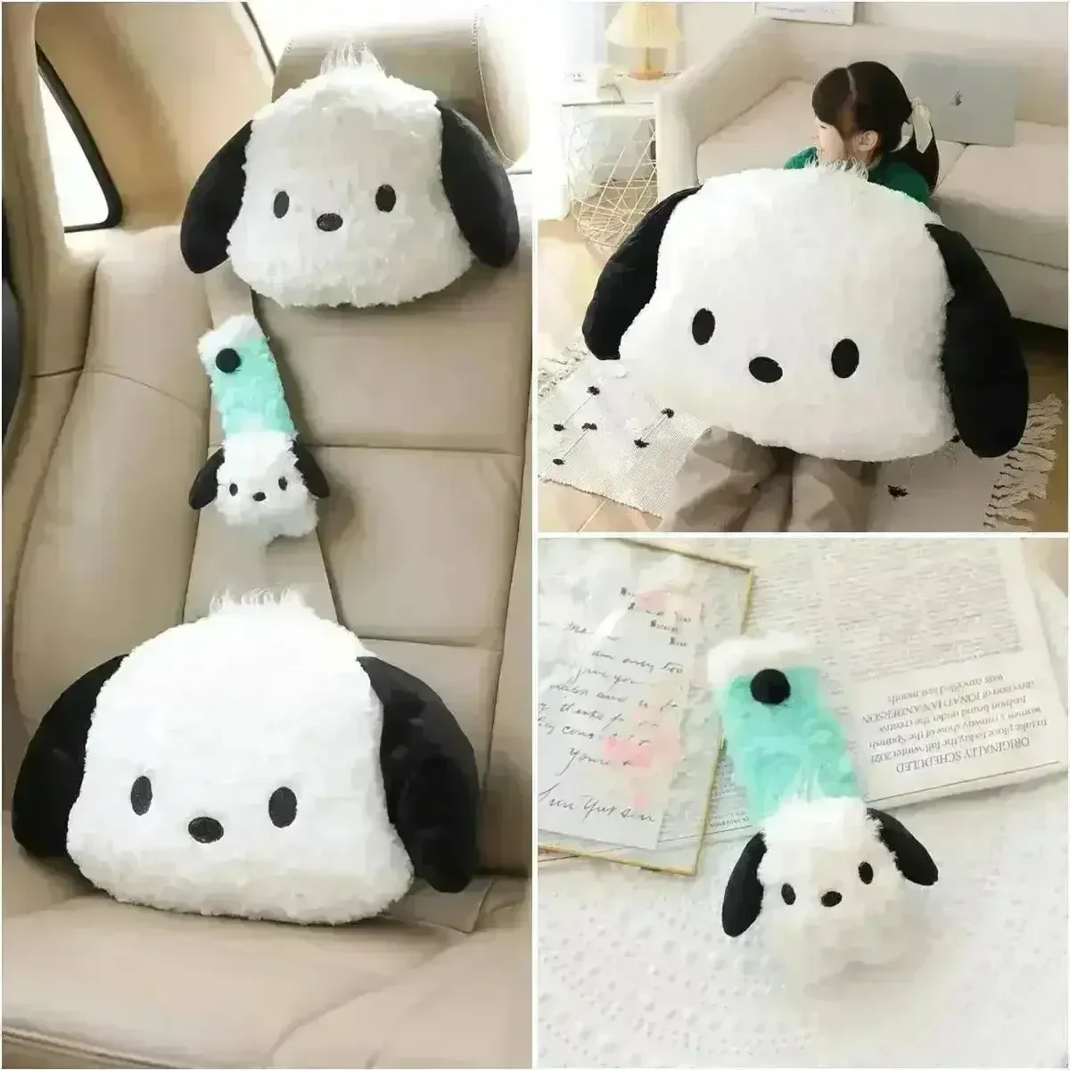Kuromi My Melody Car Headrest and Seatbelt Protector - Image 33