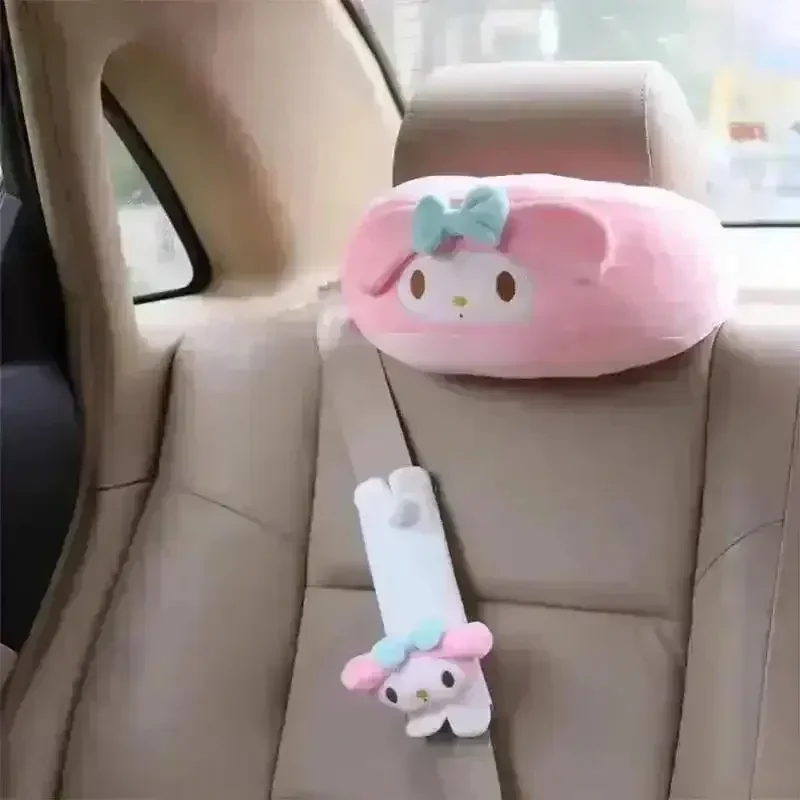 Kuromi My Melody Car Headrest and Seatbelt Protector - Image 4