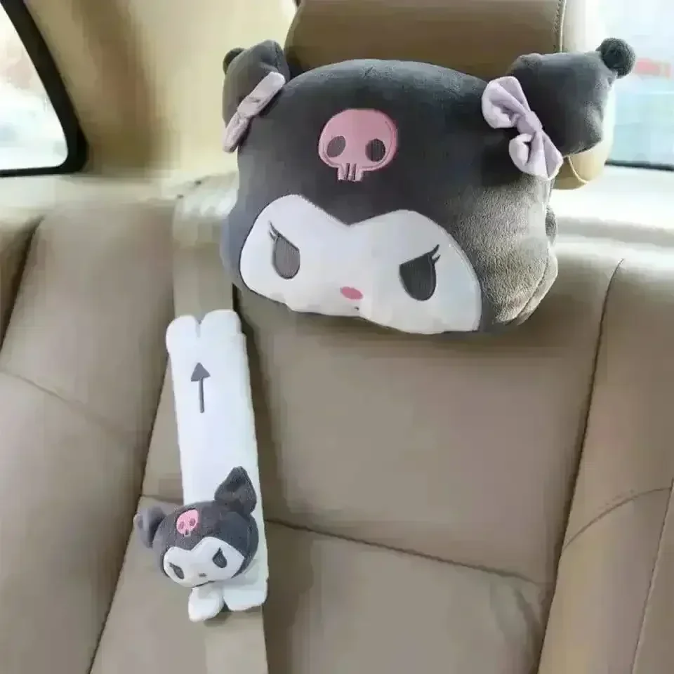 Kuromi My Melody Car Headrest and Seatbelt Protector - Image 5