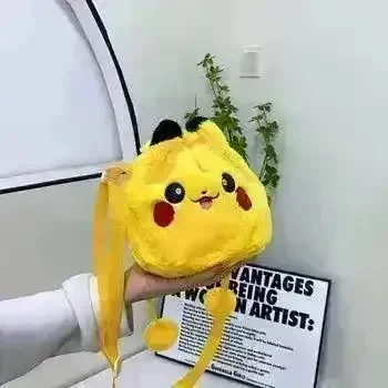 Kuromi & Pikachu 3D Cartoon Crossbody Plush Bag - Image 4